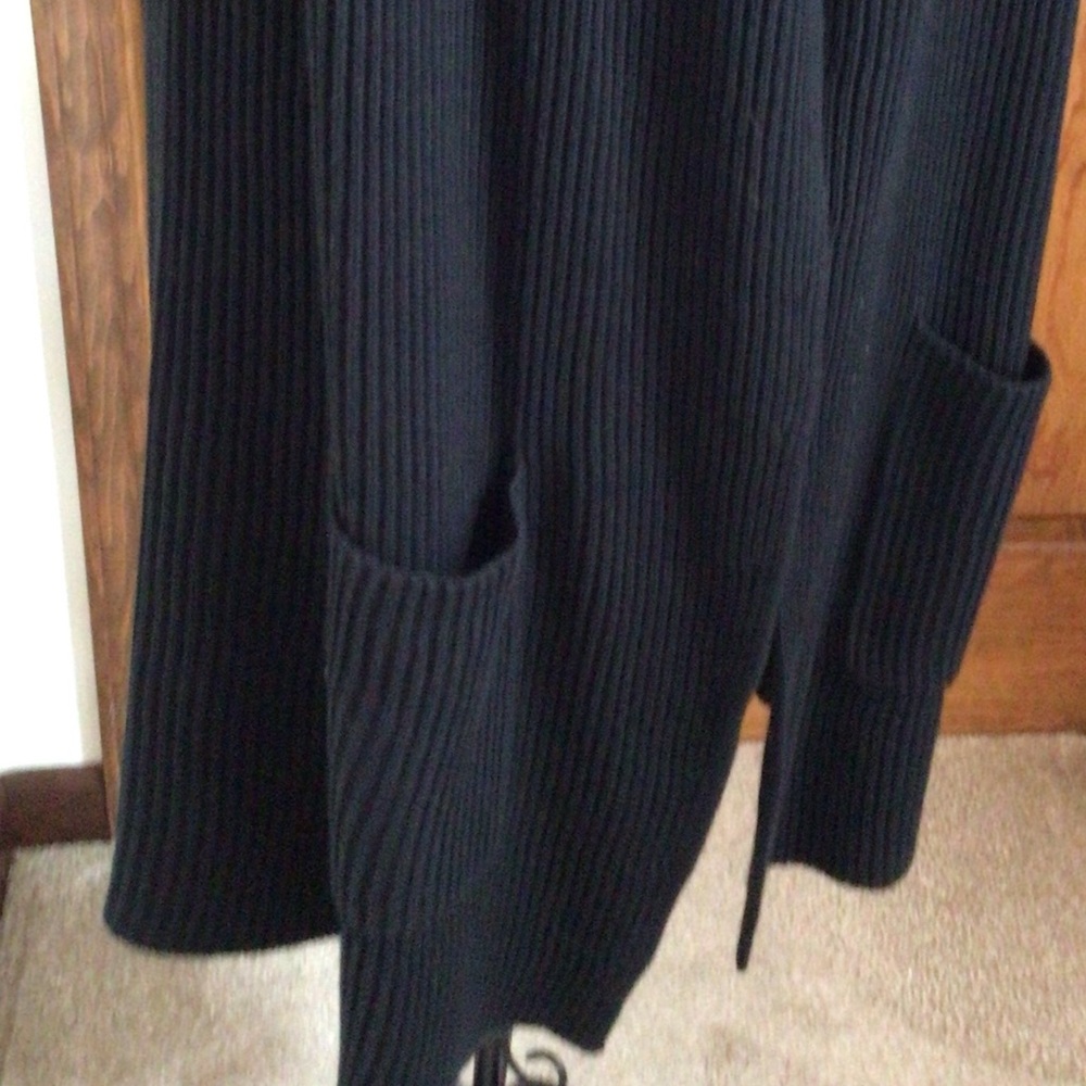 Splendid Cotton blend sleeveless cardigan, Black, Small - Picture 5 of 11
